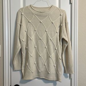 Pink Lily Cream Sweater